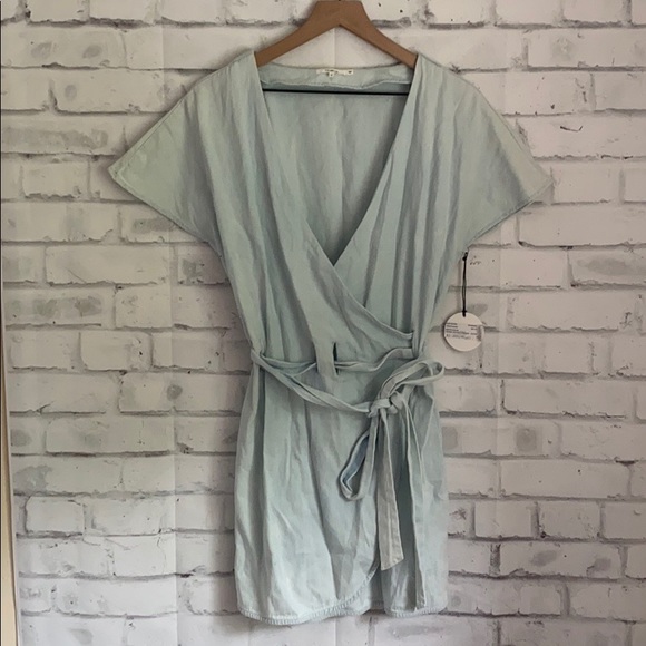 NWT Tularosa didion denim wrap dress - Picture 1 of 6